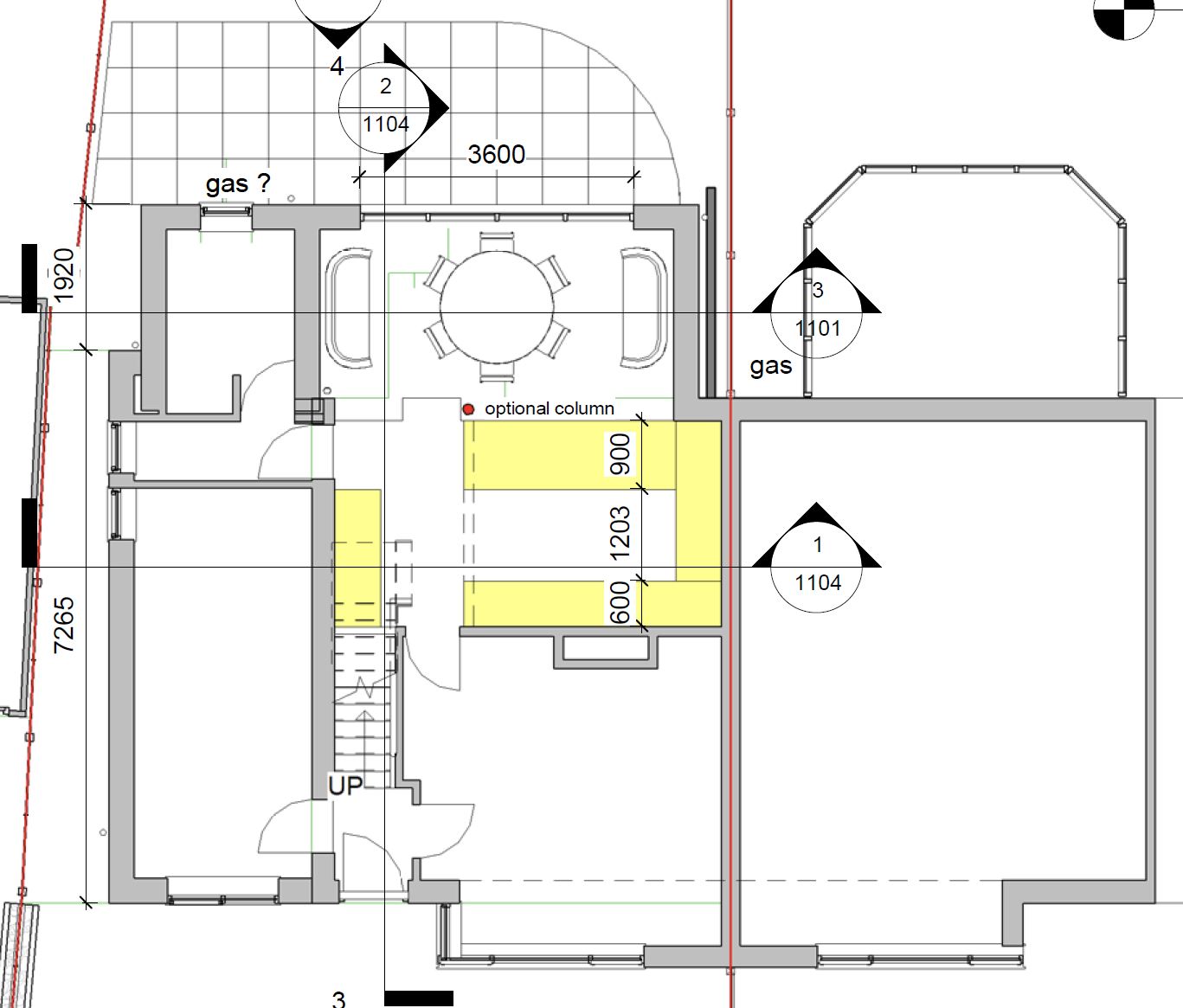side and rear extensions - ground floor plan