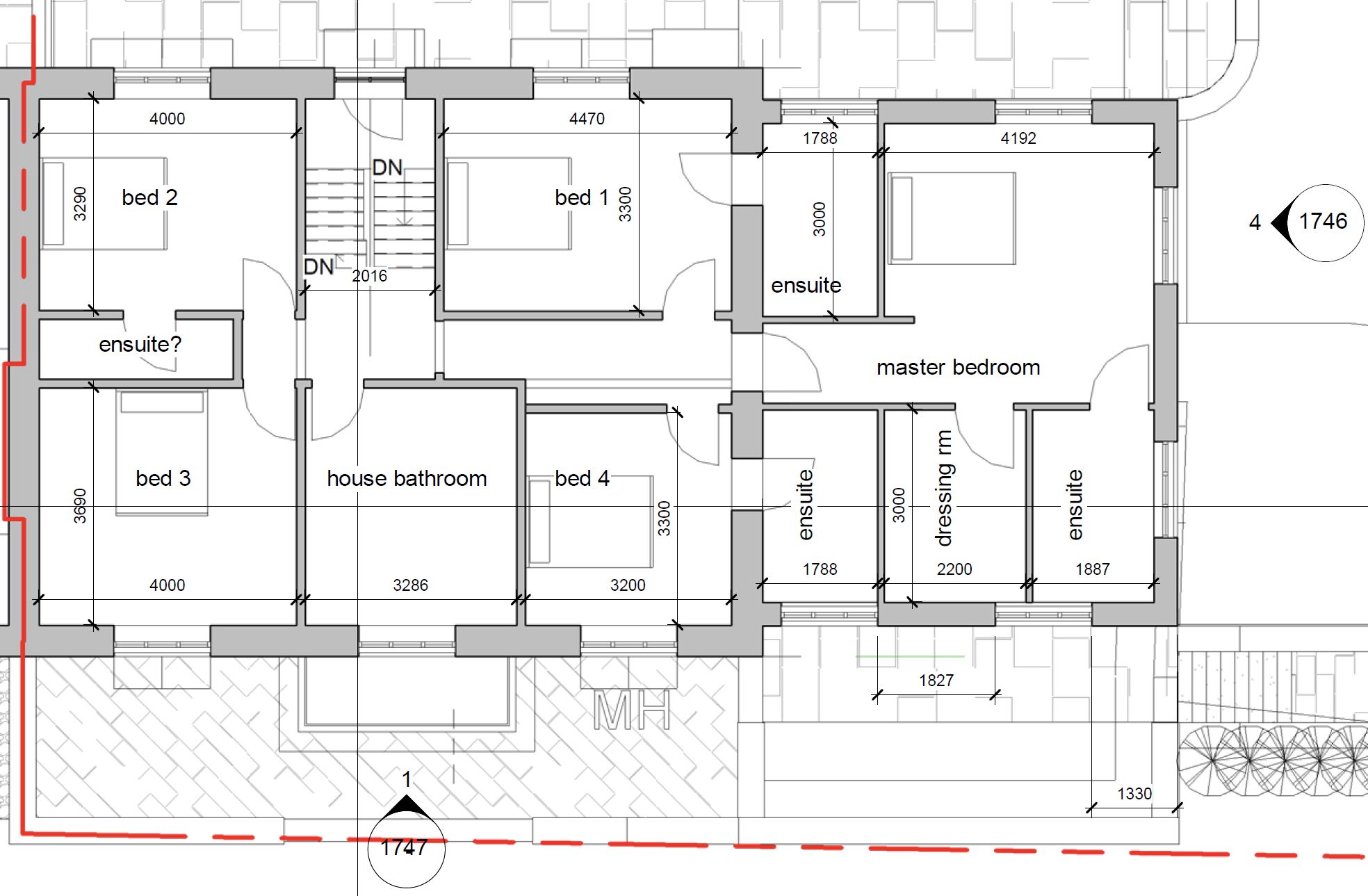 Green Belt extension first floor plan