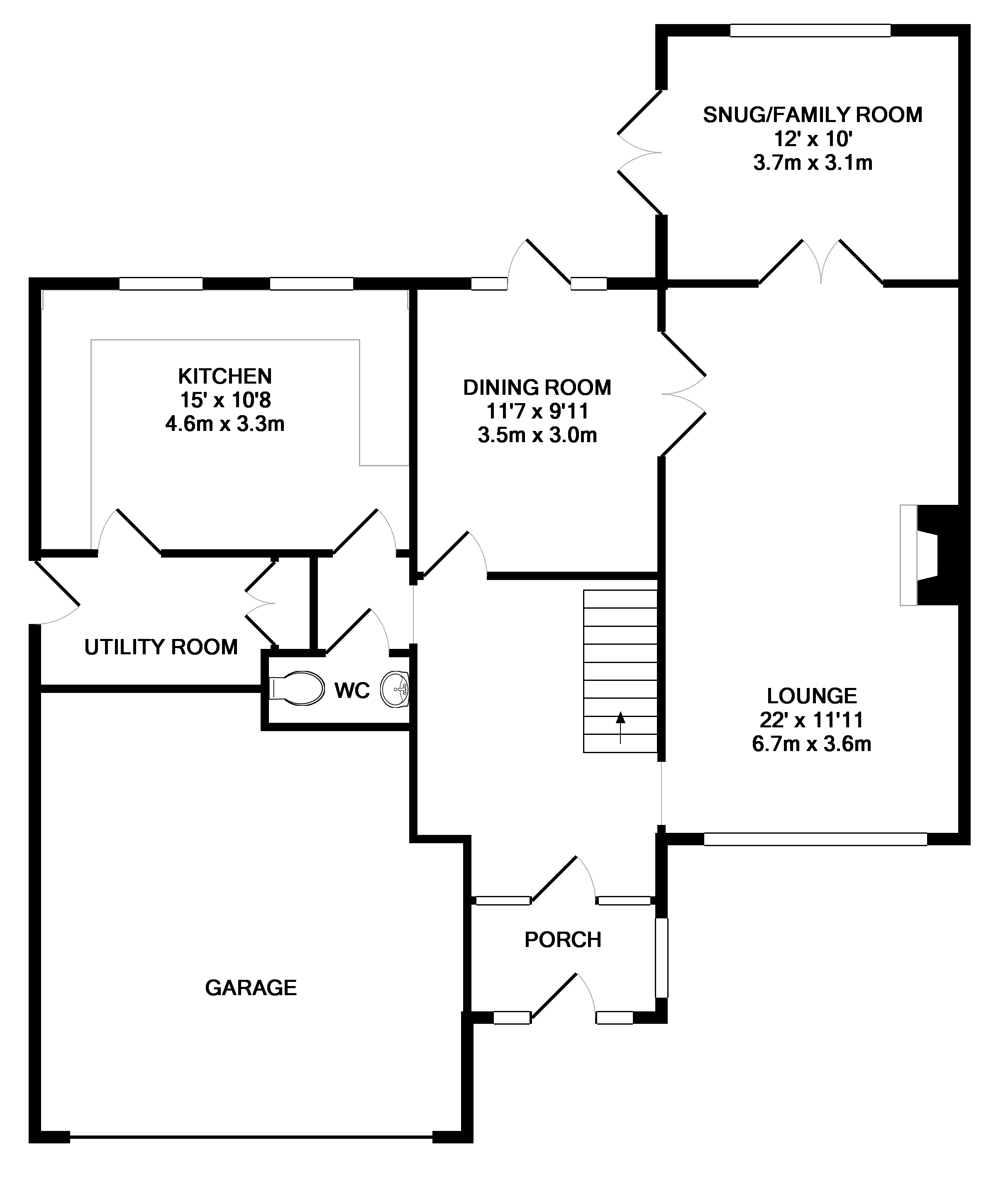 Supersize estate house - host house ground floor plan